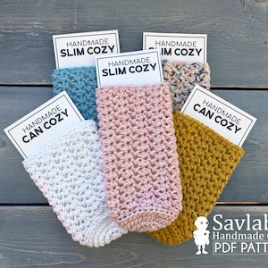 Crochet Slim Can Cozy Pattern and Printable Can Cozy Holder Templates, Slim Can Cozy, printable templates, can cozy