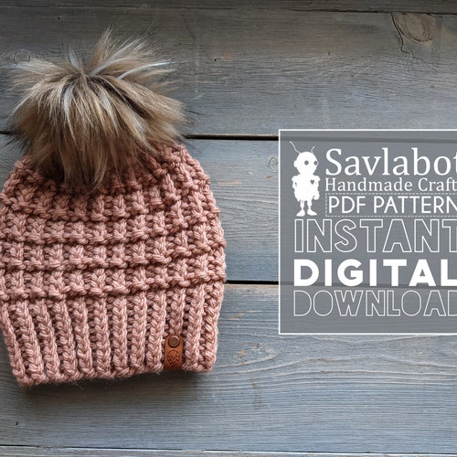 Jumping Beans Knit Beanie Pattern PDF 