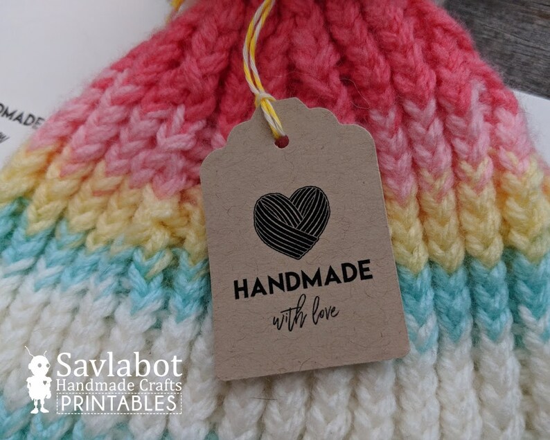 labels for handmade items tags printable gift tags crochet etsy