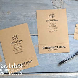 Dish Scrubby and Dish Scrubbies Printable Packaging - Etsy