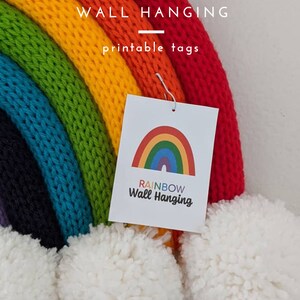 Pattern Rainbow Wall Hanging knit pattern Addi Express Tutorial for rainbow wall hanging, home decor, Ruby Ball Knit Cactus bonus pattern image 9