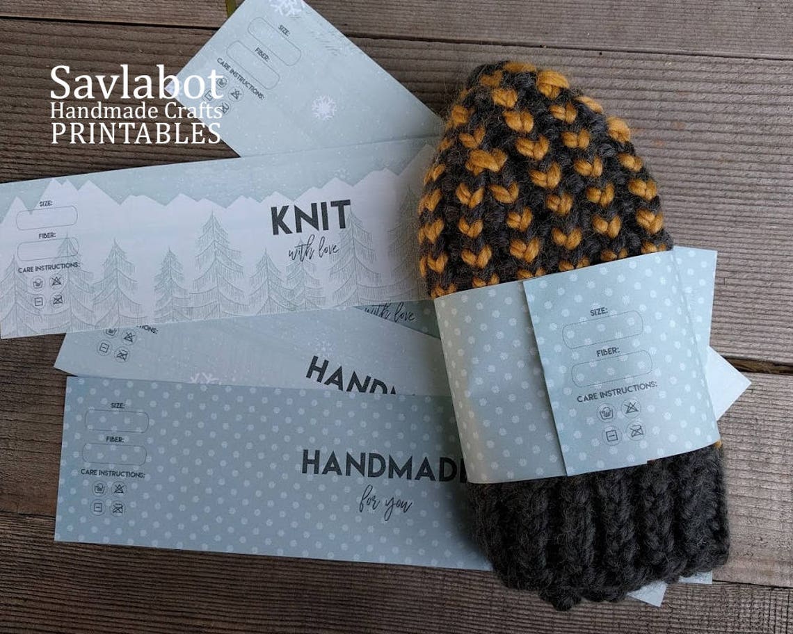 Printable Gift Tags Knitting Gifts Crochet Gift Tags - Etsy