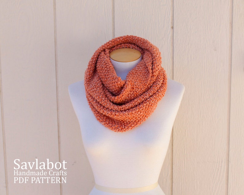 infinity scarf knit pattern PDF infinity scarf knit scarf pattern infinity scarf no. 001 image 4