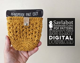 Crochet Pattern - Ice Cream Pint Cozy, Ice Cream Pint Holder perfect for Summer, Downloadable PDF, Free Printable Tag with purchase