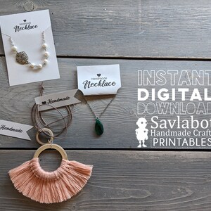 Printable Jewelry Holder Cards Print at Home Earring - Etsy