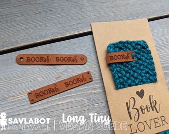 Long Tiny BOOKISH Vegan Suede Book Bag product Tags