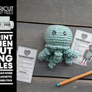 CRICUT-veiligheidsoog en waarschuwing voor kleine onderdelen afdrukken en vervolgens knippen
