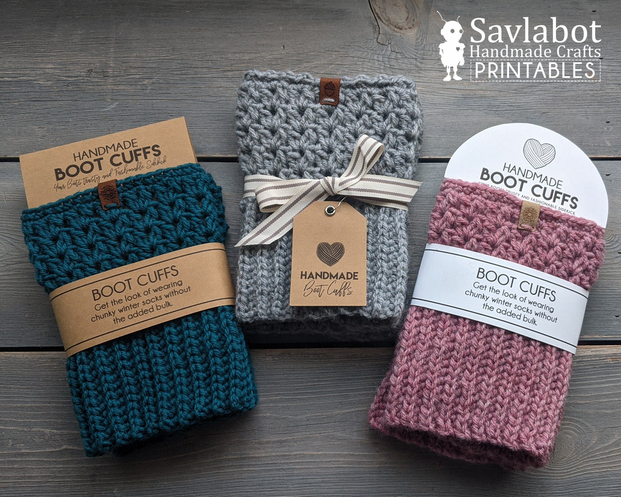 Printable Boot Cuff Tags, Knit & Crochet Packaging (PDF Pattern) - Etsy UK