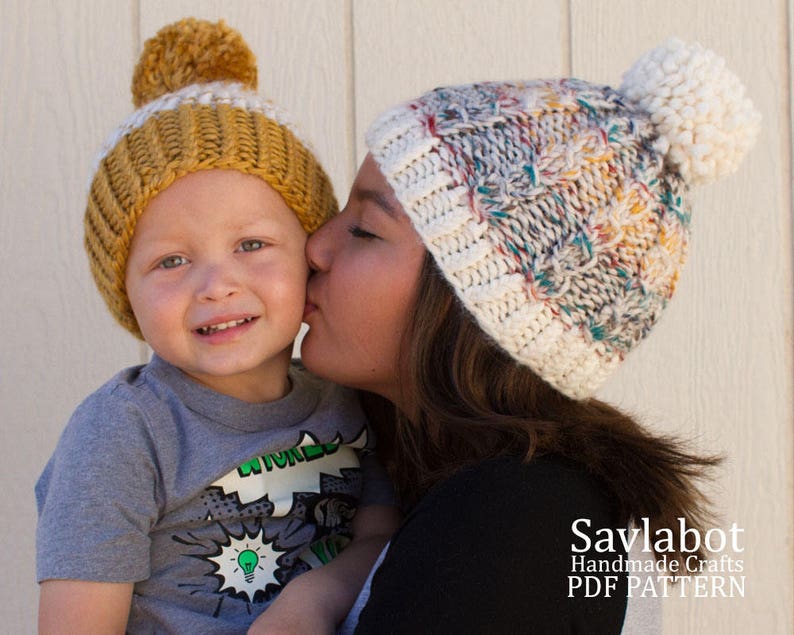 The Mykah Mock Cable Knit Beanie Pattern and Santa Beanie image 6
