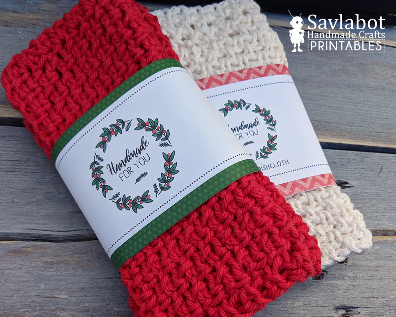 Holiday Printable Gift Tags Knitting Gifts Crochet Gift - Etsy
