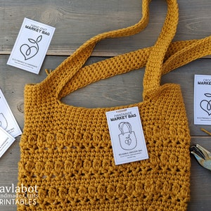 Printable Market Bag Tags and Cup Cozy, Tags for Packaging Handmade ...