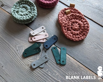 Vegan Suede Tags for Keychains and Car Coasters