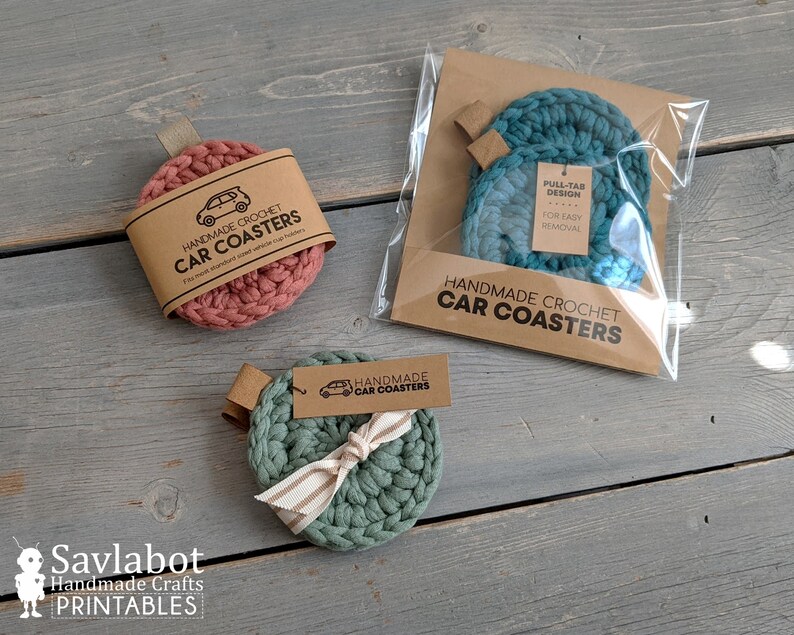 Car Coaster Printable Packaging - Etsy