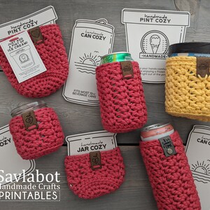 Printable Cozy Set, Jar, Can, Ice Cream Pint (PDF)