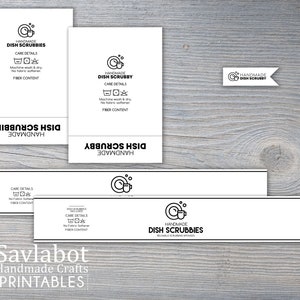 Dish Scrubby and Dish Scrubbies Printable Packaging - Etsy