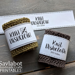 Knit and Crochet Printable Dishcloth Wrap Set
