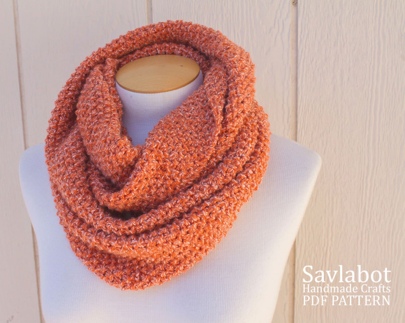 Infinity Scarf Knit Pattern PDF Infinity Scarf Knit Scarf Etsy