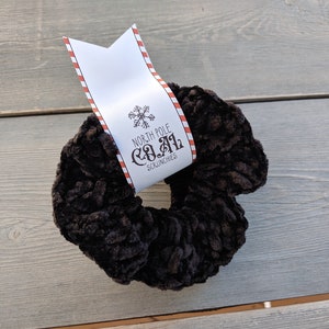 Printable Christmas Scrunchies Display Template, velvet, knit, crochet, sewn, DIY Packaging, Christmas Coal, Holiday Stocking Stuffers
