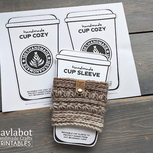 Printable Cup Cozy Template PDF Download Coffee Sleeve - Etsy