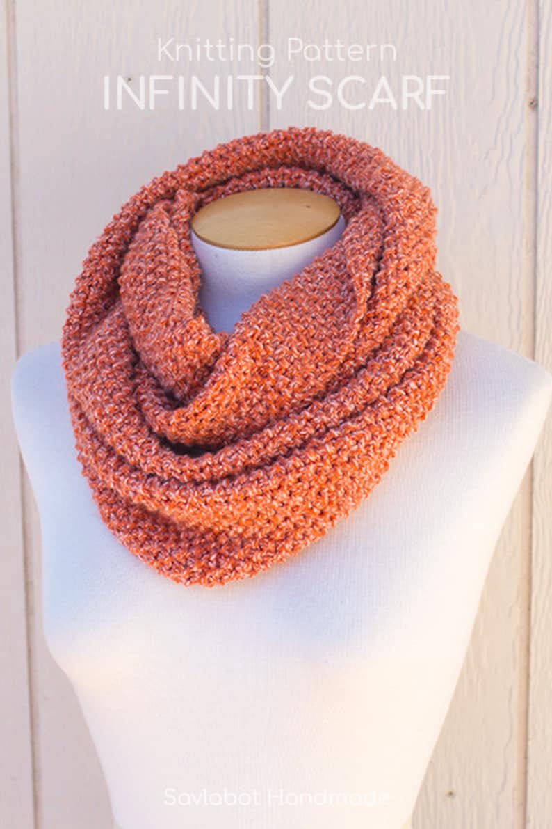 infinity scarf knit pattern PDF infinity scarf knit scarf pattern infinity scarf no. 001 image 5