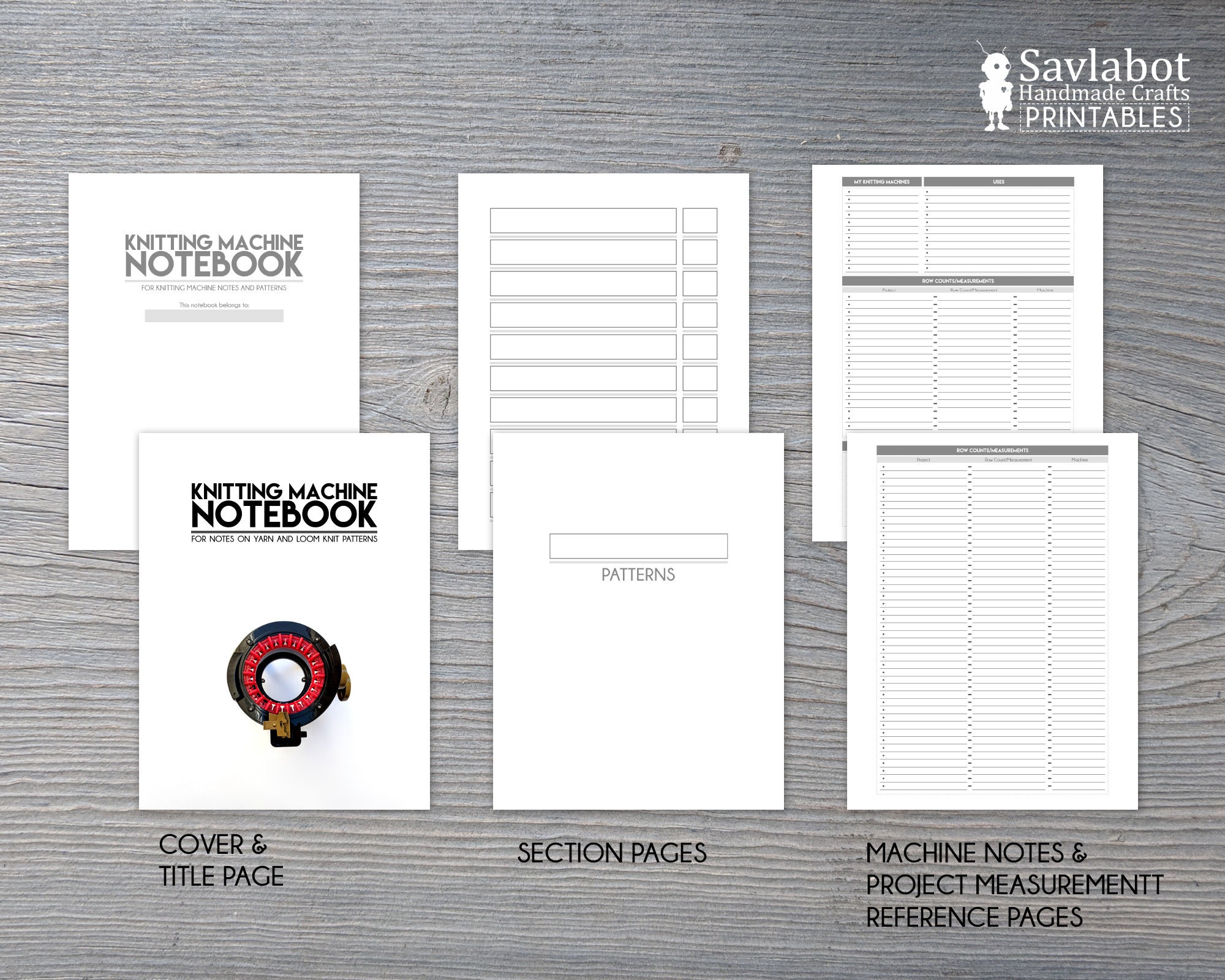 Knitting Project Notebook Planner for Circular or Loom Etsy UK