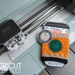 CRICUT Teacher Gift Cup Cozy templates, for handmade cup cozies and sleeves, Packaging, png for Cricut and Silhouette