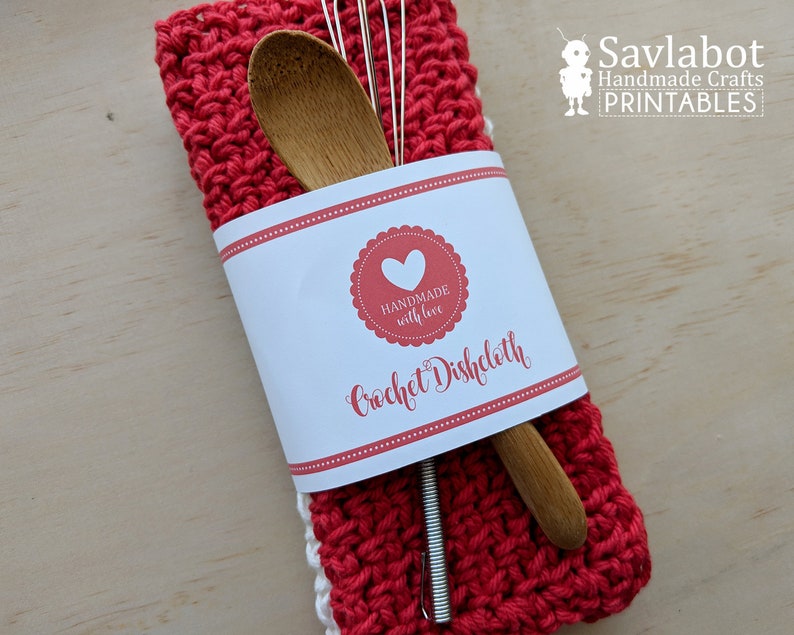 dishcloth tags crochet labels printable labels for handmade etsy