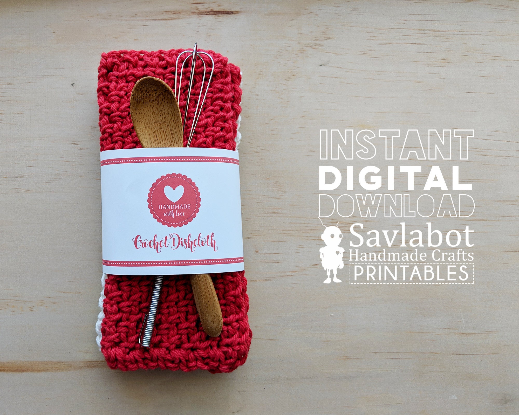 dishcloth tags crochet labels printable labels for handmade etsy new zealand