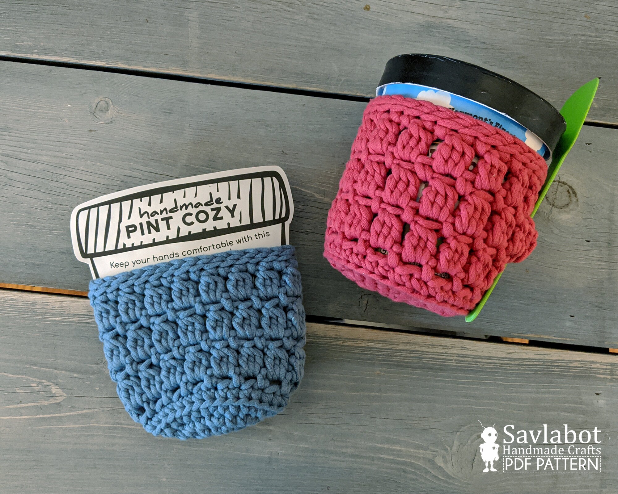 Crochet Pattern Ice Cream Pint Cozy Ice Cream Pint Holder Etsy Canada