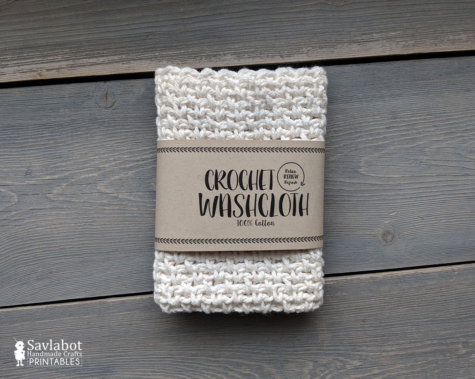 Knitting &amp; Crochet Tags Labels Washcloth Wrap Printable Gift | Etsy