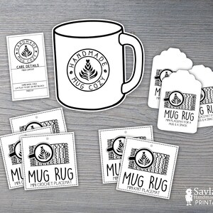 Mug Rug and Mug Cozy Printables, PDF Files for Reusable Coffee and Hot ...
