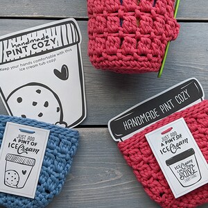 Ice Cream Pint Cozy Printable Display cards image 9