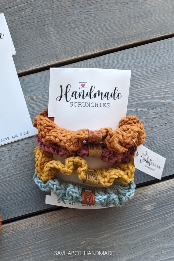 scrunchy♡handmade【702】 Printable Scrunchies Care Detail and Product Packaging Tags