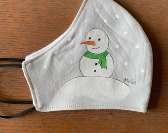 Painted Snowman Face Etsy