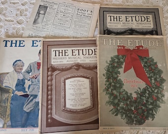 Lot of 1920s music magazines paper ephemera