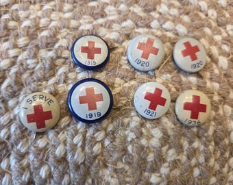 Vintage 1919 Red Cross Pin: WWI Antique Collectible - Etsy