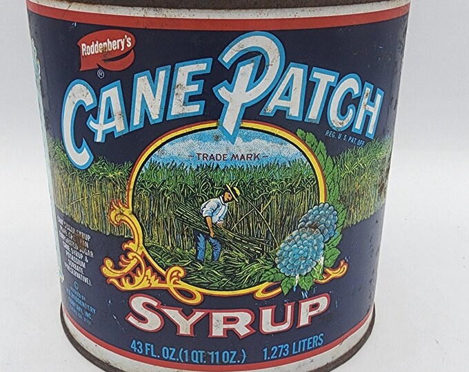 Antique Cane Patch Syrup Can With Lid Etsy