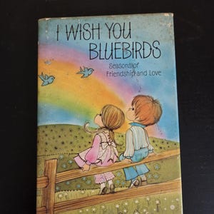 I WISH YOU BLUEBIRDS 1970年 ホールマーク洋書絵本 1970 I Wish You Bluebirds Gift Book - Etsy