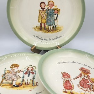 Large 1972 Holly Hobbie sentimental plates