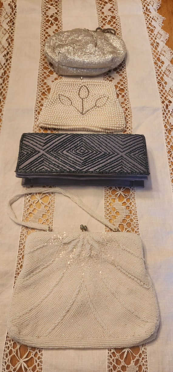 Set of 4 vintage beaded and sparkly handbags