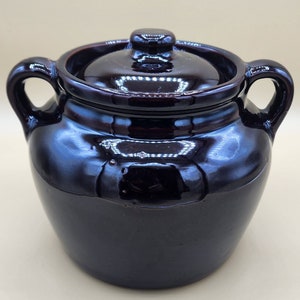 USA Pottery rustic glazed bean pot