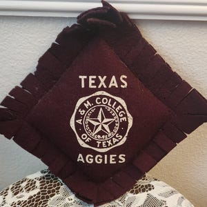 1930s Texas A&M felt pin cushion