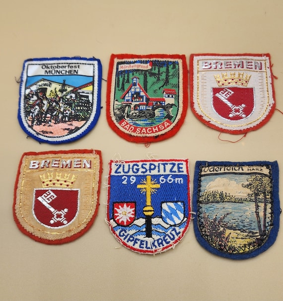 Set of vintage German travel patches - image 1