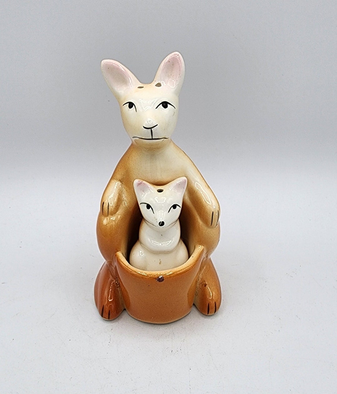 Japanese Made Kangaroo and Joey Salt and Pepper Set Etsy