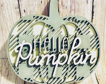Buffalo Plaid Pumpkin Svg -Buffalo Check Pumpkin Svg- Halloween Svg- Fall Svg - DIGITALE BESTAND ALLEEN