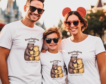 Personalized Family Bear Shirts: Custom Matching Christmas Outfits