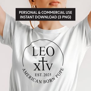 Papa Americano PNG | Design de Camiseta Jubileu de Leão XIV 2025 | Clipart de Cruz Católica e Pomba | Download Digital Religioso