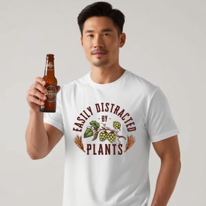 Home brewer-Shirt, Plant Lover Tee, Botanical Shirt, Beer Enthusiast Top, Brewery Gift, Beer Lover, Home Brewing, Plant Lover Gift, Lager