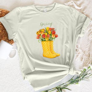 Tulip Tee, Tulip t shirt, Tulip prints, Tulip print, Unisex Jersey Short Sleeve Tee, Siam tulip, Gift for gardener, botany lover, tulip bulb