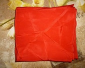 Antique 1920 39 s - Beautiful - Art Deco - Red - Silk - Pocket Square- for Gentlemen (55 quot long by 6 quot wide)